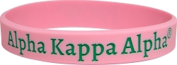 View Buying Options For The Alpha Kappa Alpha Solid Silicone Wristband [Pre-Pack]