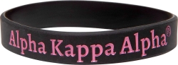 View Buying Options For The Alpha Kappa Alpha Solid Silicone Wristband [Pre-Pack]