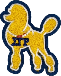 View Buying Options For The Sigma Gamma Rho Poodle Chenille Lapel Pin