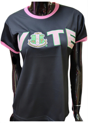 View Buying Options For The Buffalo Dallas Alpha Kappa Alpha Vote Ringer T-Shirt