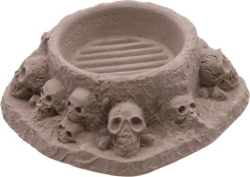 View Buying Options For The Cement Round Skull Incense Cone Burner