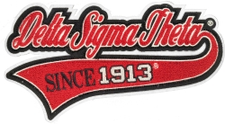 View Buying Options For The Delta Sigma Theta Vintage Tail Design Chenille Iron-On Patch