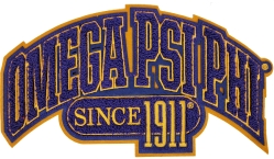 View Buying Options For The Omega Psi Phi Curved Design Chenille Iron-On Patch
