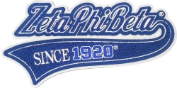 View Buying Options For The Zeta Phi Beta Vintage Tail Design Chenille Iron-On Patch