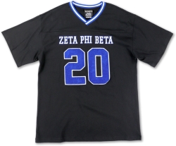 View Buying Options For The Big Boy Zeta Phi Beta Divine 9 S1 Oversized Chenille Football Jersey Tee