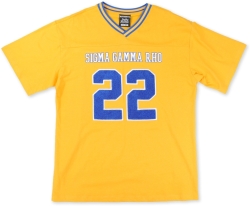 View Buying Options For The Big Boy Sigma Gamma Rho Divine 9 S1 Oversized Chenille Football Jersey Tee