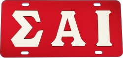 View Buying Options For The Sigma Alpha Iota Inlaid Mirror Colored License Plate