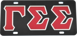 View Buying Options For The Gamma Sigma Sigma Outline Mirror Colored License Plate