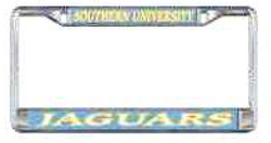 View Buying Options For The Southern Jaguars Metal License Plate Frame