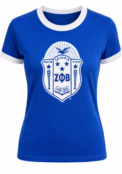 View Buying Options For The Buffalo Dallas Zeta Phi Beta Flocked Ringer Tee