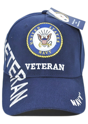 View Buying Options For The Navy Emblem Veteran C1453 Shadow Text Mens Cap