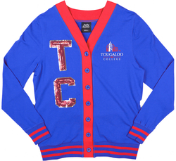 View Buying Options For The Big Boy Headgear Tougaloo Bulldogs S8 Sequin Womens Cardigan