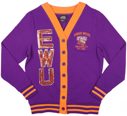View Buying Options For The Big Boy Headgear Edward Waters Tigers S8 Sequin Womens Cardigan