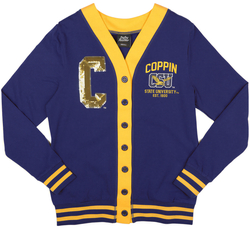 View Buying Options For The Big Boy Headgear Coppin State Eagles S8 Sequin Womens Cardigan