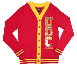 View Buying Options For The Big Boy Headgear District Of Columbia Firebirds S7 Sequin Letter Womens Cardigan