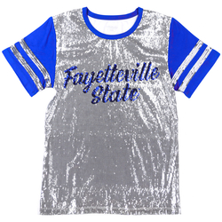 View Buying Options For The Big Boy Headgear Fayetteville State Broncos S8 Womens Sequin Tee