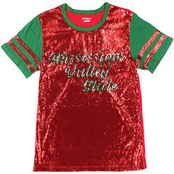 View Buying Options For The Big Boy Headgear Mississippi Valley State Delta Devils S8 Womens Sequin Tee