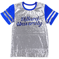 View Buying Options For The Big Boy Headgear Dillard Bleu Devils S8 Womens Sequin Tee