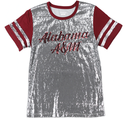 View Buying Options For The Big Boy Headgear Alabama A&M Bulldogs S8 Womens Sequin Tee