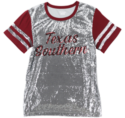 View Buying Options For The Big Boy Headgear Texas Southern Tigers S8 Womens Sequin Tee
