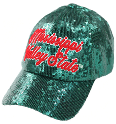 View Buying Options For The Big Boy Headgear Mississippi Valley State Delta Devils S146 Womens Sequin Cap