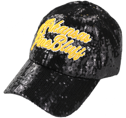 View Buying Options For The Big Boy Headgear Arkansas At Pine Bluff Golden Lions S146 Womens Sequin Cap