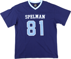 View Buying Options For The Big Boy Headgear Spelman Jaguars S1 Womens Loose Fit V-Neck Short Sleeve Tee