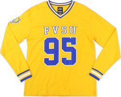 View Buying Options For The Big Boy Headgear Fort Valley State Wildcats S1 Womens Football Long Sleeve Jersey Tee