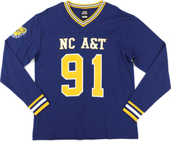 View Buying Options For The Big Boy Headgear North Carolina A&T Aggies S1 Womens Football Long Sleeve Jersey Tee