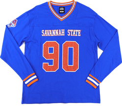 View Buying Options For The Big Boy Headgear Savannah State Tigers S1 Womens Football Long Sleeve Jersey Tee