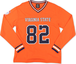 View Buying Options For The Big Boy Headgear Virginia State Trojans S1 Womens Football Long Sleeve Jersey Tee