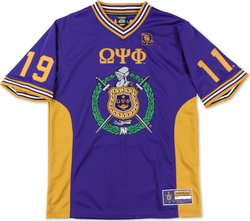 View Buying Options For The Big Boy Headgear Omega Psi Phi Divine 9 S17 Mens Football Jersey