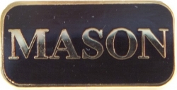 View Buying Options For The Mason 5 Letter Bar Lapel Pin