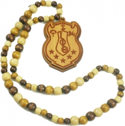 View Buying Options For The Iota Phi Theta Wood Bead Tiki Crest Laser Engraved Medallion