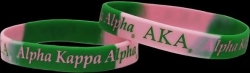 View Buying Options For The Alpha Kappa Alpha Color Swirl Silicone Bracelet [Pre-Pack]