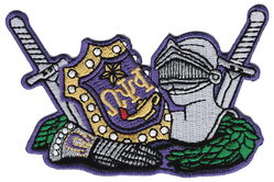 View Buying Options For The Omega Psi Phi Armor Escutcheon Shield Iron-On Patch