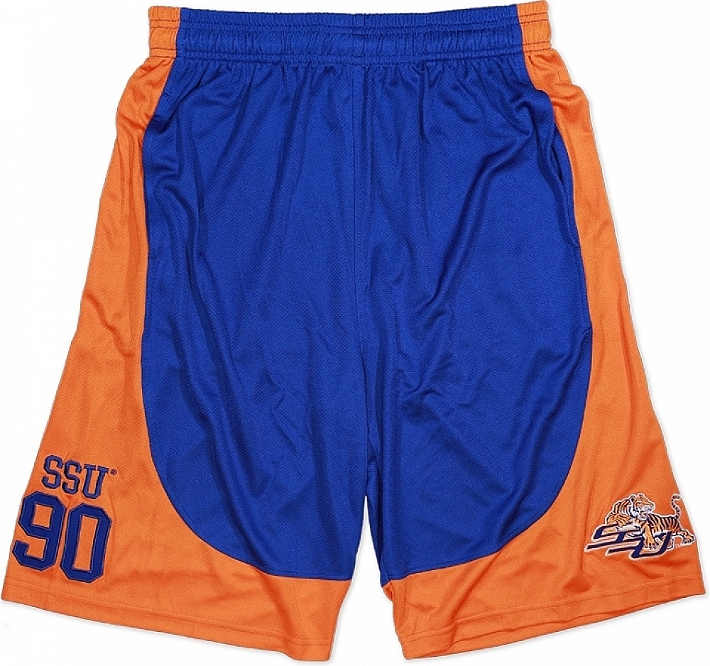 Pantalones cortos de baloncesto Big Boy Savannah State Tigers S2 para hombre - Imagen 2 de 5