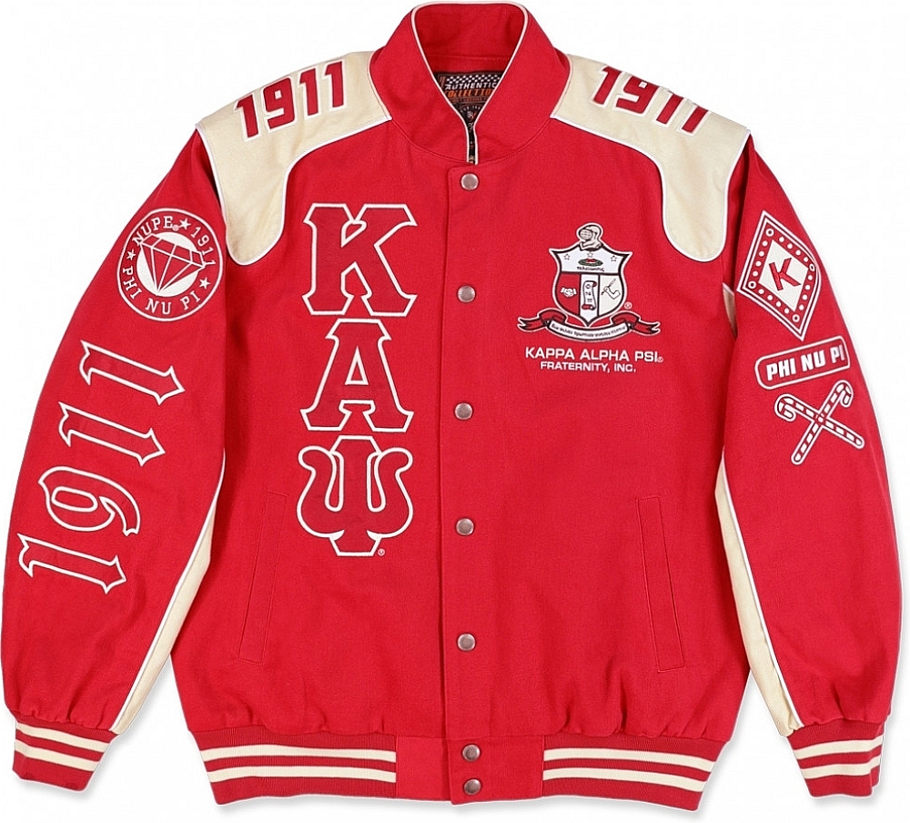 Big Boy Kappa Alpha Psi Divine 9 S11 Mens Racing Twill Jacket - Picture 59 of 78