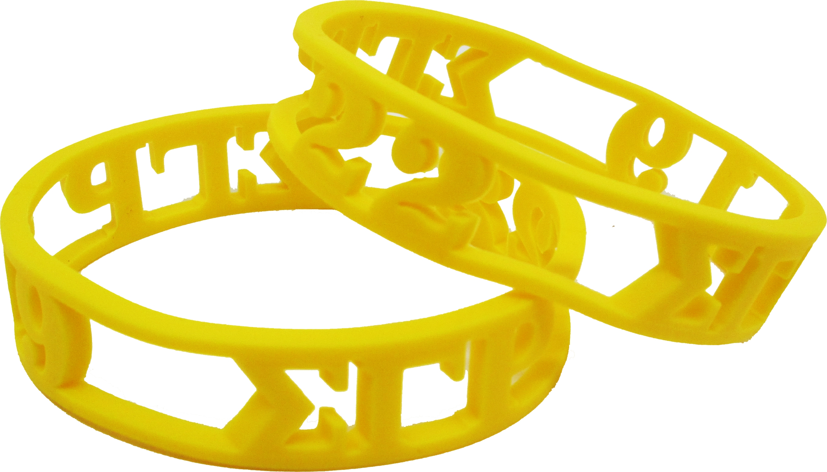 Sigma Gamma Rho 3D Cut Out Silicone Bracelet [Pack of 2 Yellow