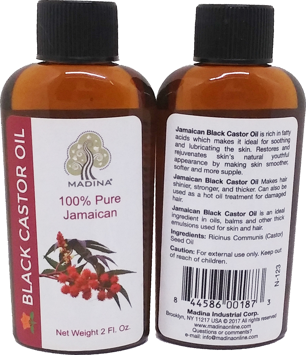 Madina 100 Pure Jamaican Black Castor Oil [Black 2 oz.] > Product