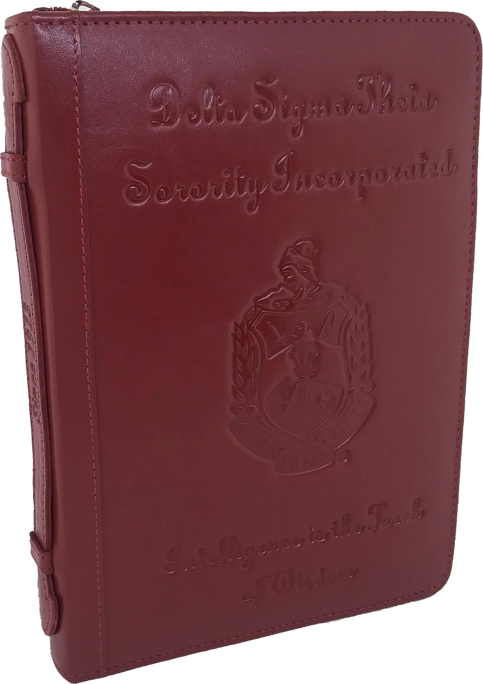 Delta Sigma Theta &quot;The Motto&quot; Leather Ritual Book Cover The Cultural