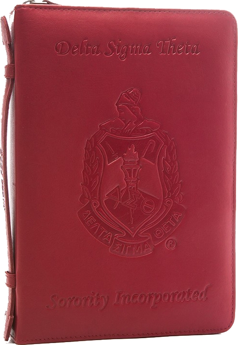 Delta Sigma ThetaThe Deluxe Leather Ritual Book Cover Red 