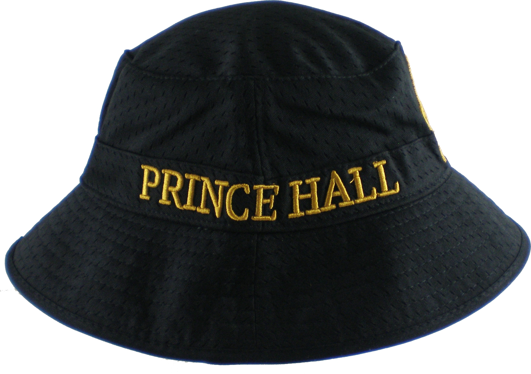 Prince Hall Mason Masonic Floppy Mesh Bucket Hat-Black-New!