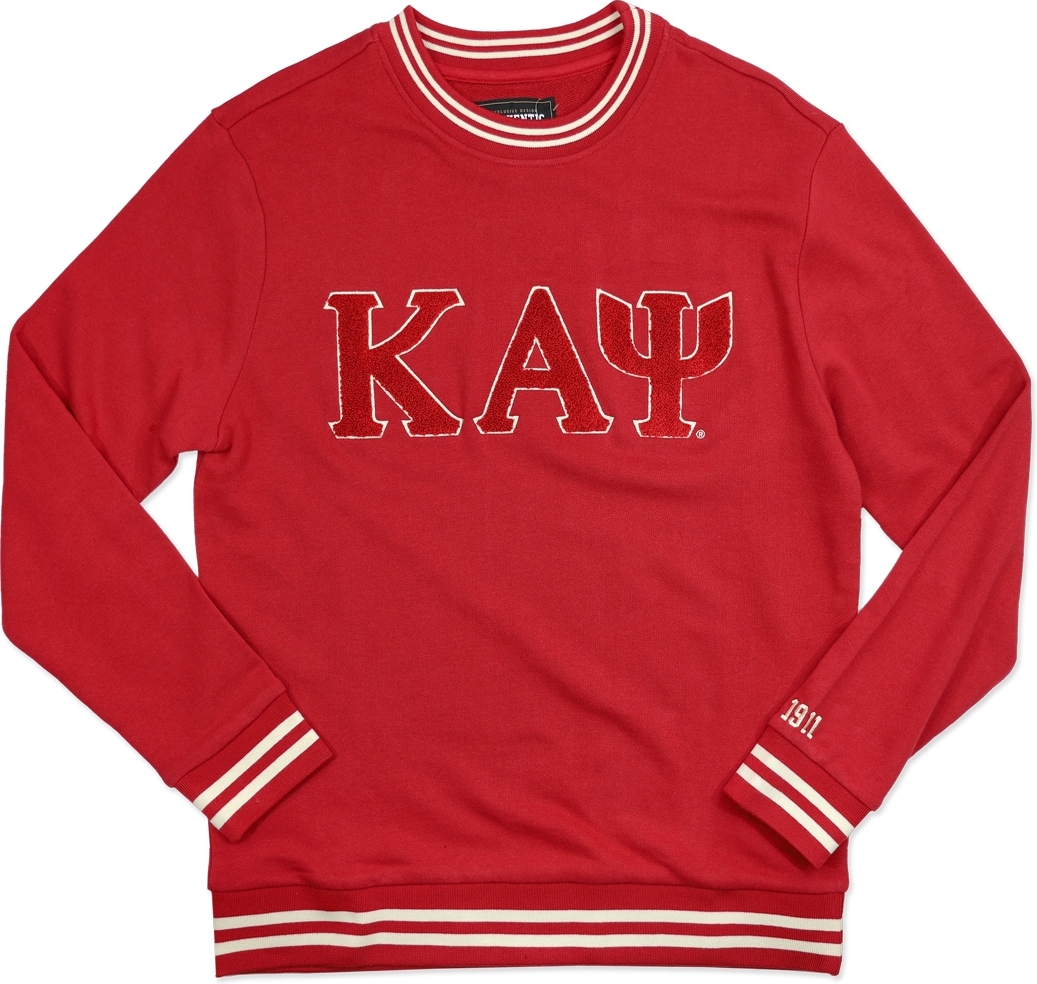 Big Boy Kappa Alpha Psi Divine 9 Crewneck Mens Sweatshirt Crimson Red