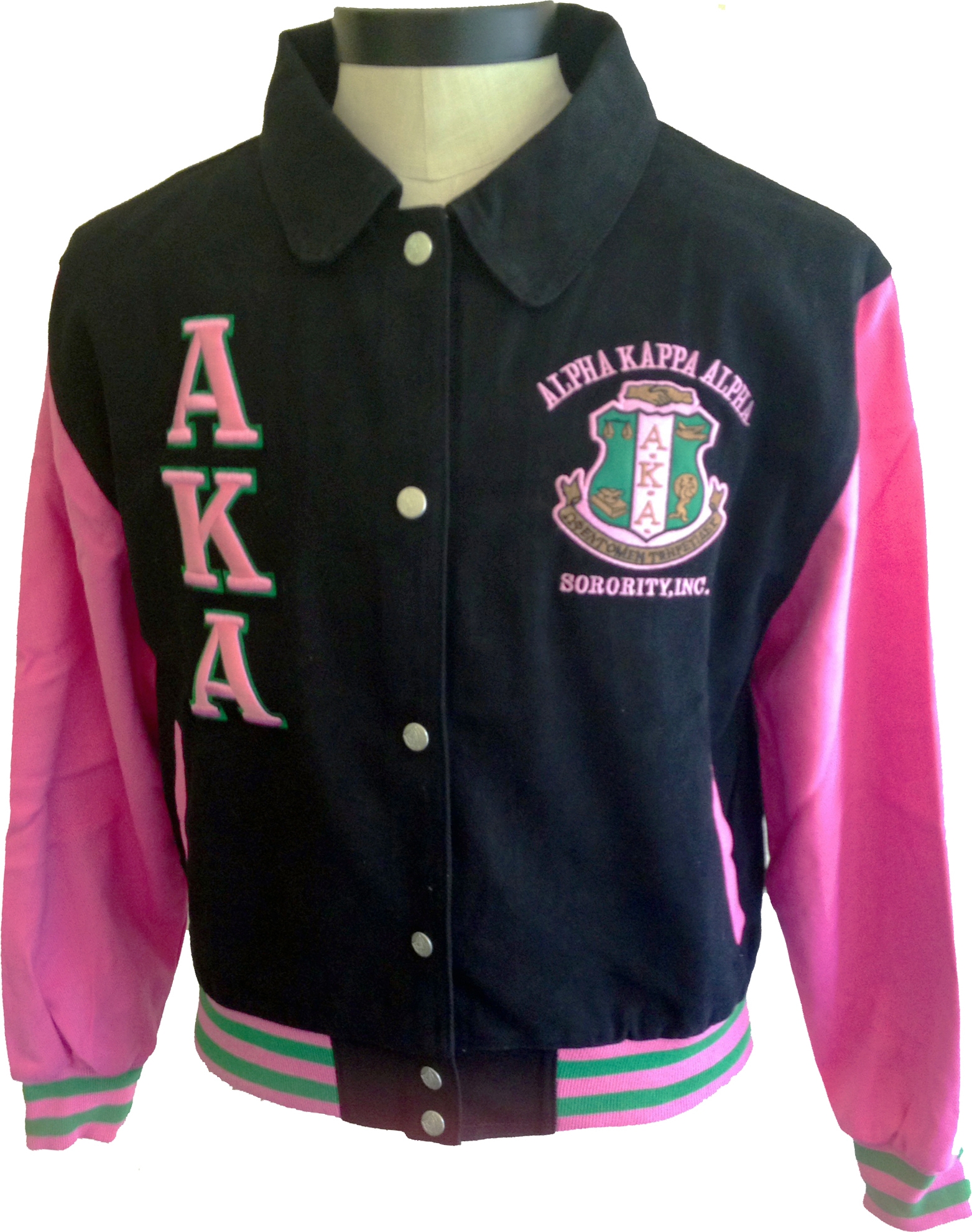 Buffalo Dallas Alpha Kappa Alpha 2Tone Ladies Letterman Twill Jacket