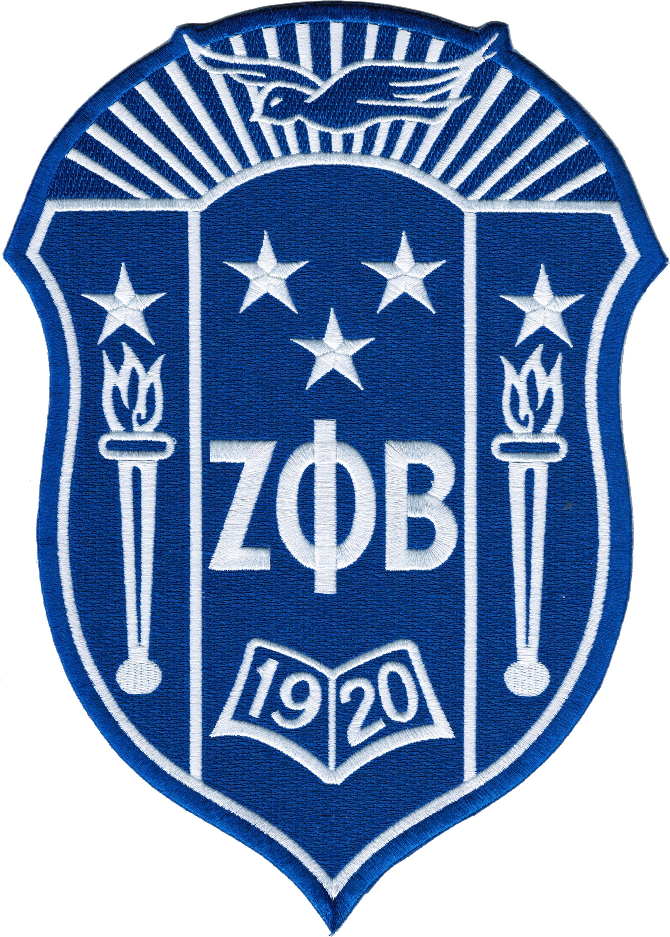 Zeta Phi Beta Crest Emblem IronOn Patch [Royal Blue 10.5"] > Product