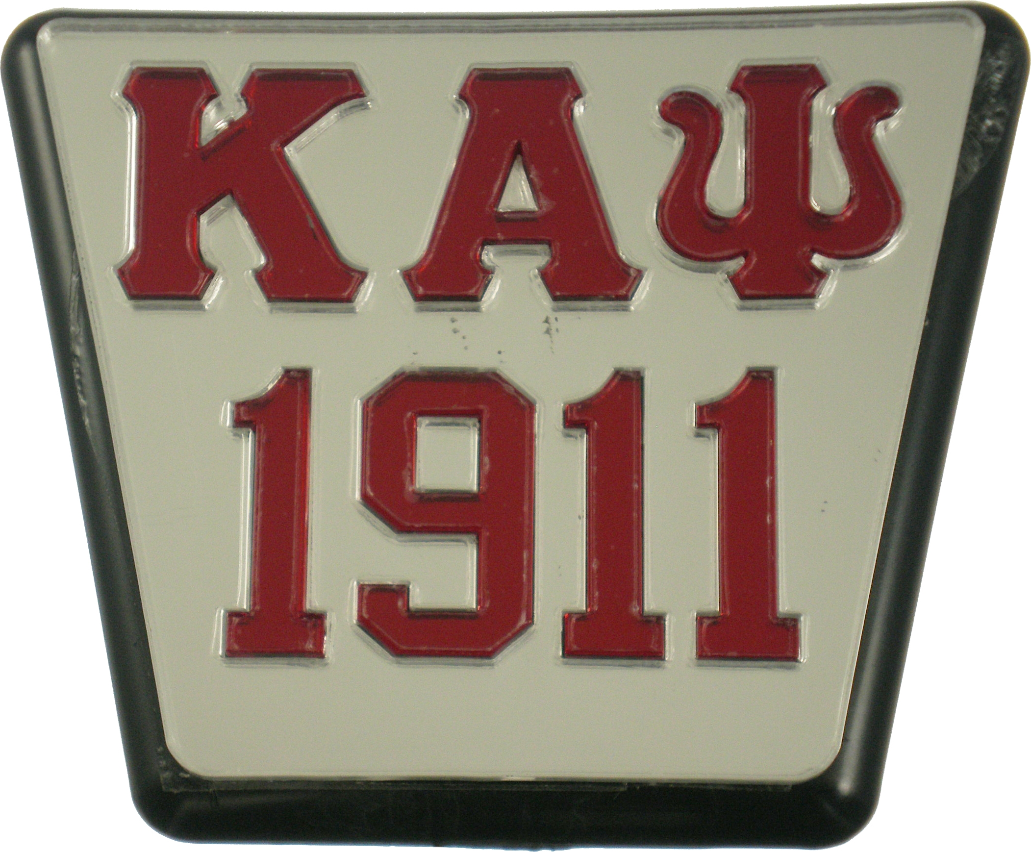 Kappa Alpha Psi® 1911 Trailer Hitch Cover [Silver/Red - 2"R] > Product Details | The Cultural Shop = Apparel & Gifts