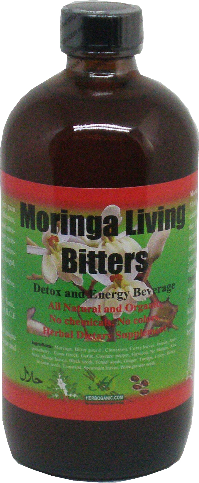 Herboganic Moringa Living Bitters Detox and Energy Beverage