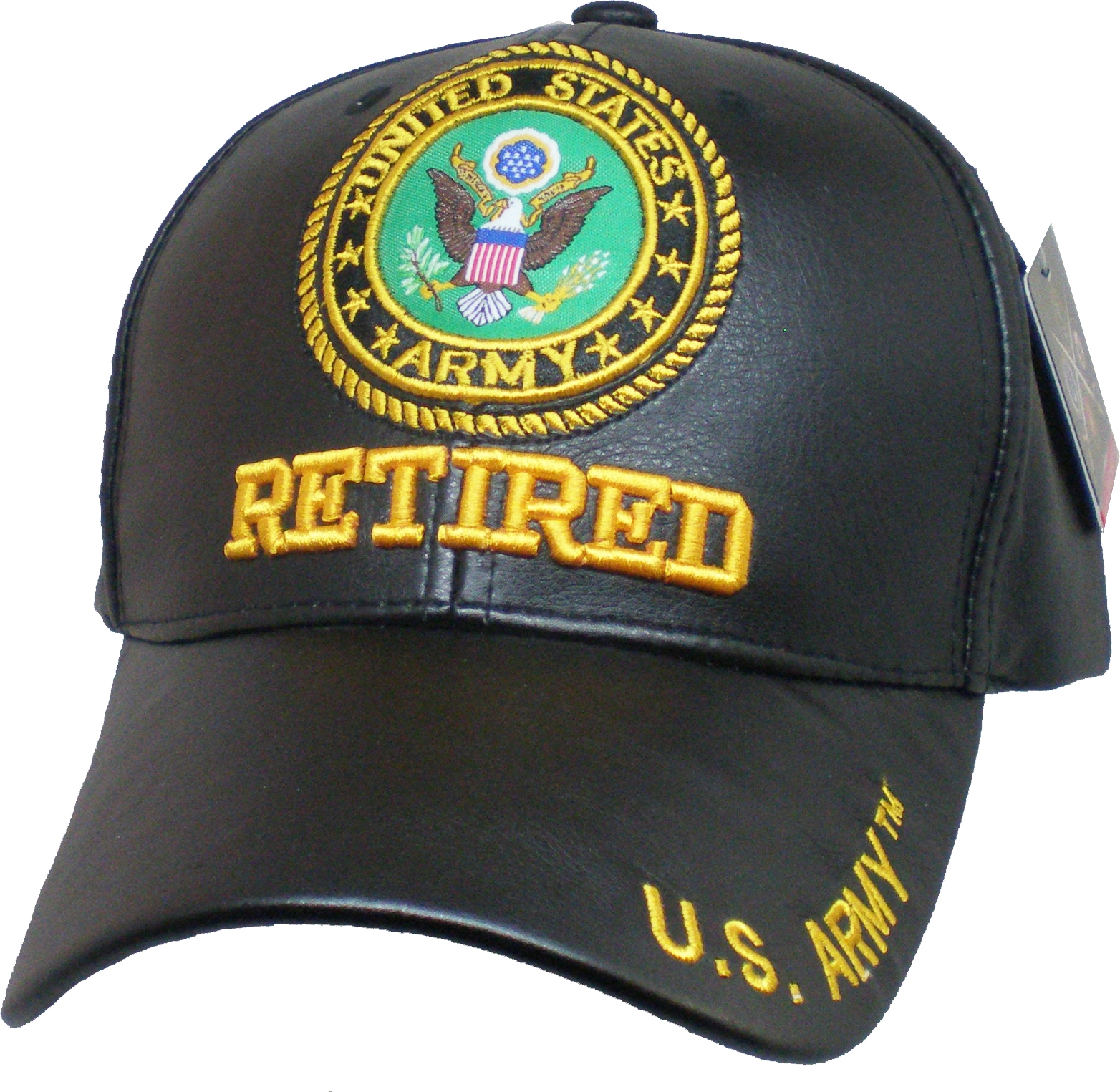 Us Army Retired Hats 7 U.S. Army Retired PU Leather Mens Cap The Cultural Exchange Shop