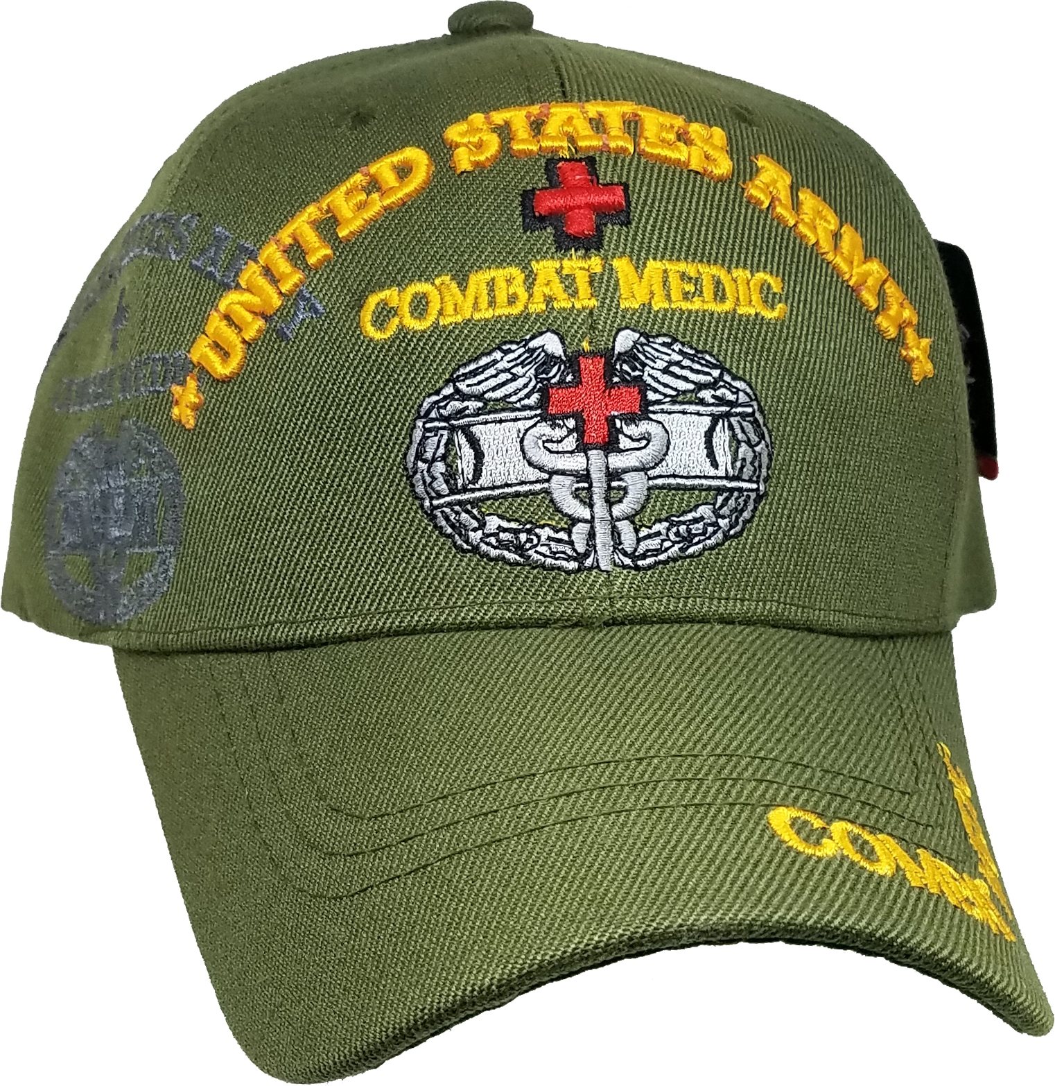 United States Army Combat Medic Shadow Mens Cap [Baseball Cap Olive